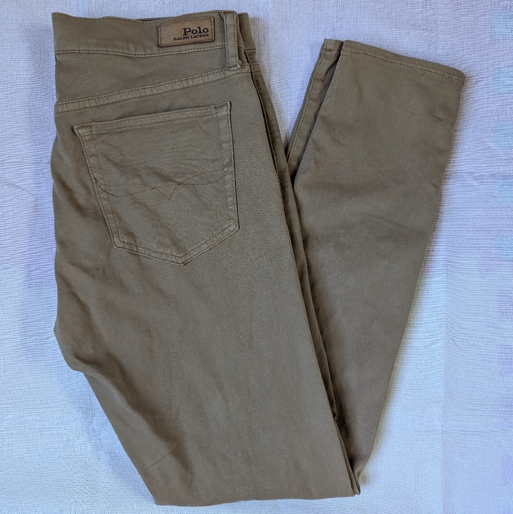 Polo Ralph Lauren Tompkins Skinny Khaki Jean Size 28